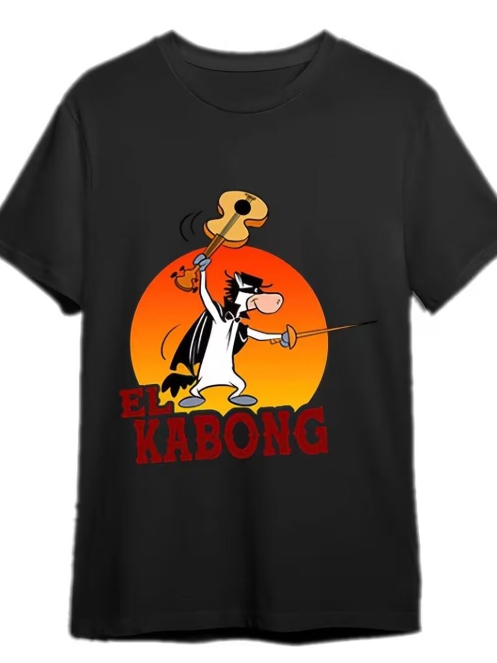 Black 'El Kabong' Graphic Men's T-Shirt